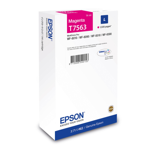 EPSON T7563 CARTUCCIA MAGENTA PER WF-8XXX SERIE 14ML (C13T756340)